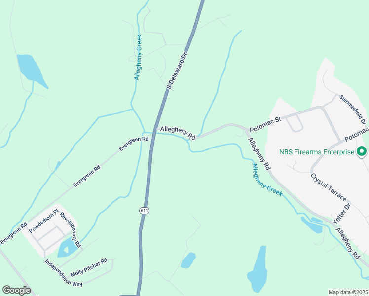 map of restaurants, bars, coffee shops, grocery stores, and more near 7 Allegheny Road in Mount Bethel