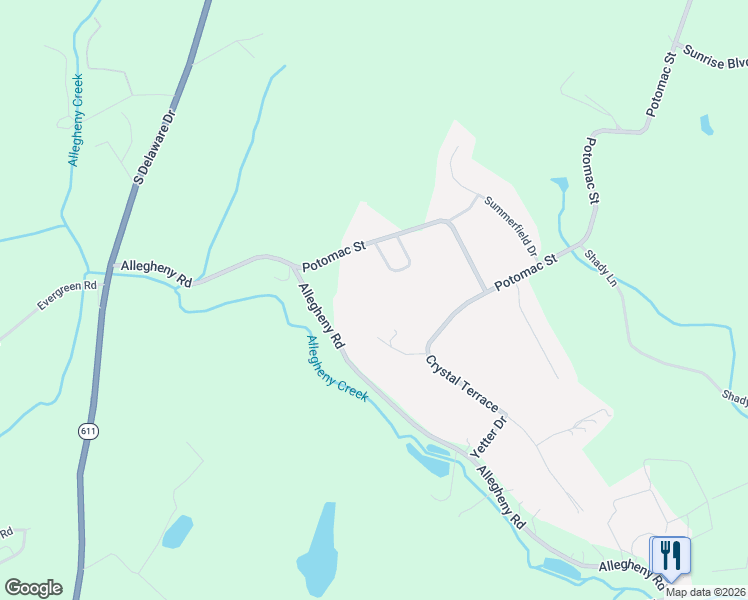 map of restaurants, bars, coffee shops, grocery stores, and more near 56 Ahearn Drive in Mount Bethel