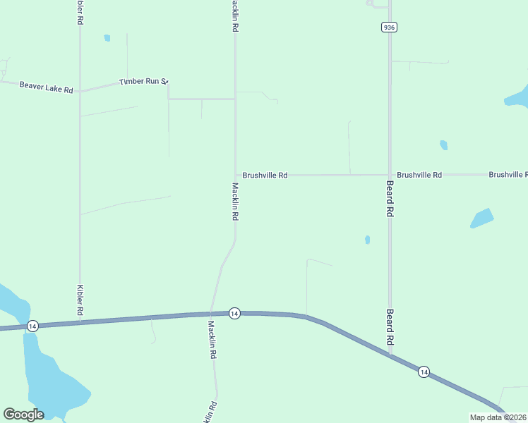 map of restaurants, bars, coffee shops, grocery stores, and more near 47581 Brushville Road in New Waterford