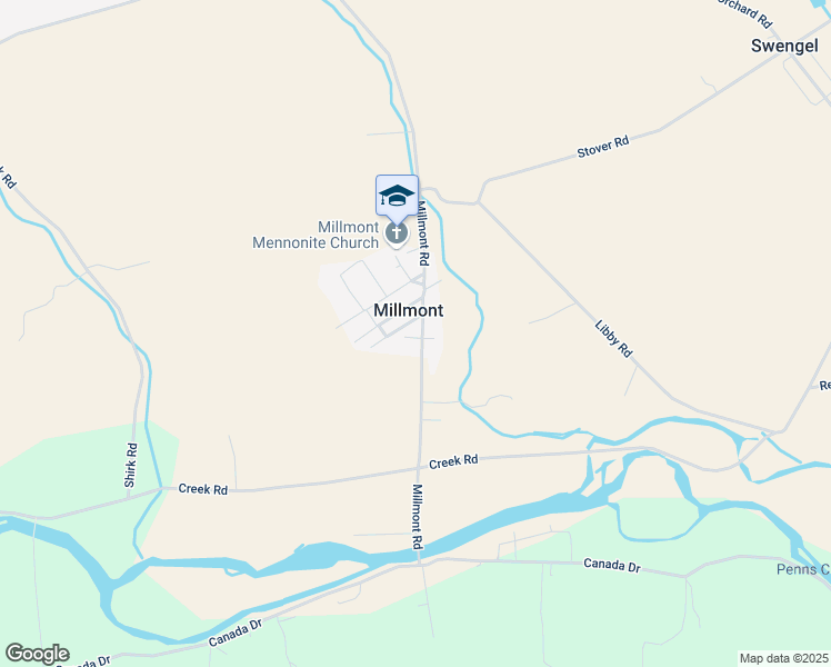 map of restaurants, bars, coffee shops, grocery stores, and more near in Millmont