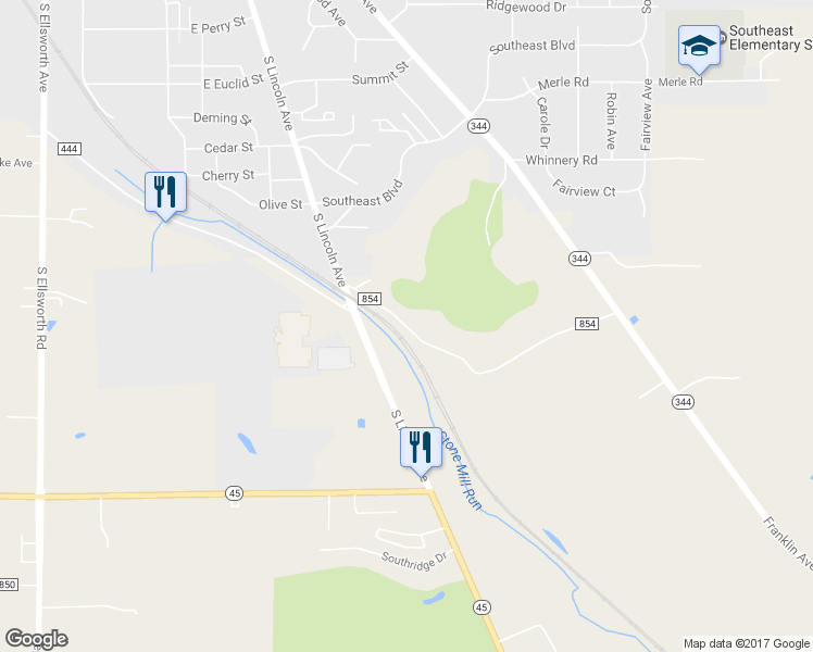 map of restaurants, bars, coffee shops, grocery stores, and more near 1603 Chestnut Grove Road in Salem