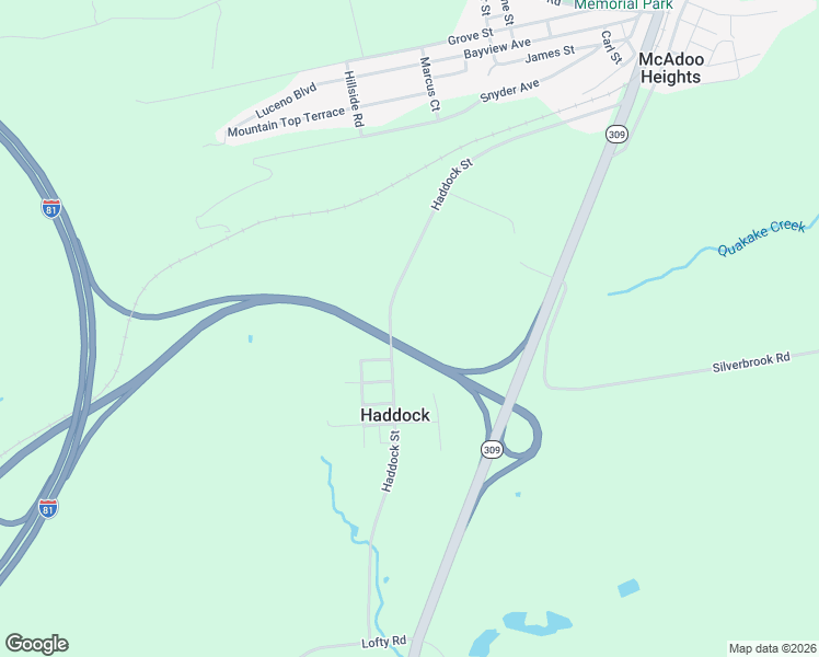 map of restaurants, bars, coffee shops, grocery stores, and more near 222 Haddock Street in McAdoo