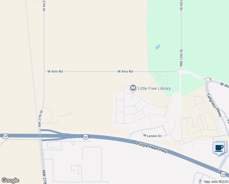 map of restaurants, bars, coffee shops, grocery stores, and more near 7202 Northwest 19th Street in Lincoln