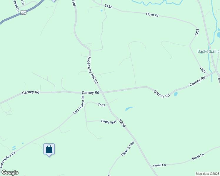 map of restaurants, bars, coffee shops, grocery stores, and more near 753 Carney Road in Kunkletown