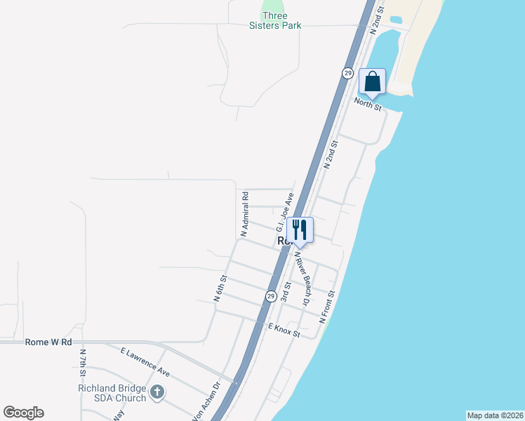 map of restaurants, bars, coffee shops, grocery stores, and more near 5507 East Fleet Street in Chillicothe