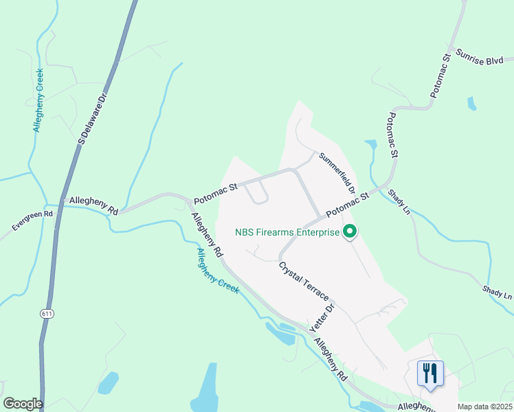 map of restaurants, bars, coffee shops, grocery stores, and more near 54 Ahearn Drive in Mount Bethel