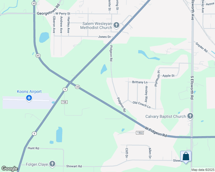 map of restaurants, bars, coffee shops, grocery stores, and more near 771 Pidgeon Road in Salem