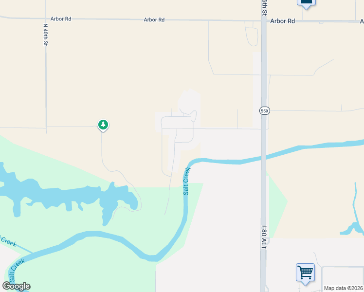 map of restaurants, bars, coffee shops, grocery stores, and more near 7256 North 50th Street in Lincoln