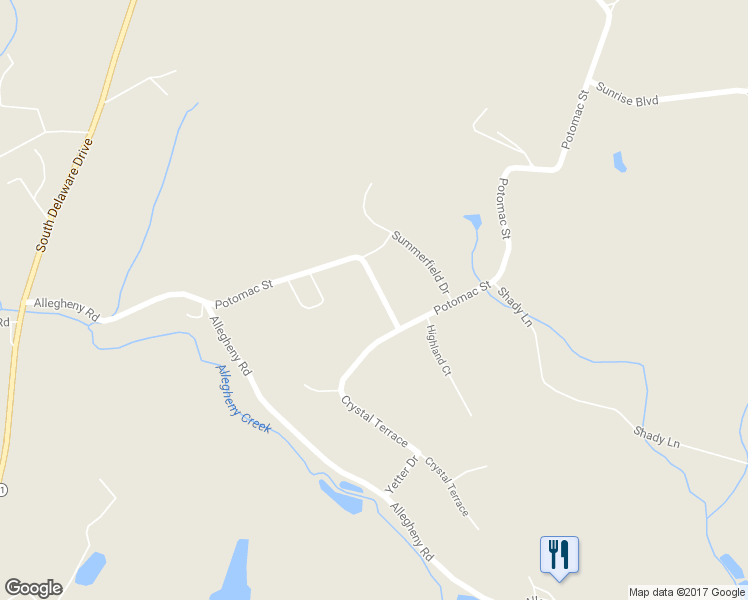 map of restaurants, bars, coffee shops, grocery stores, and more near 559 Potomac Street in Mount Bethel