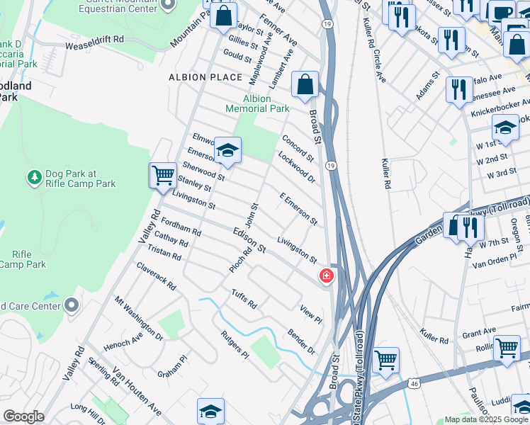 map of restaurants, bars, coffee shops, grocery stores, and more near 34 Stanley Street in Clifton