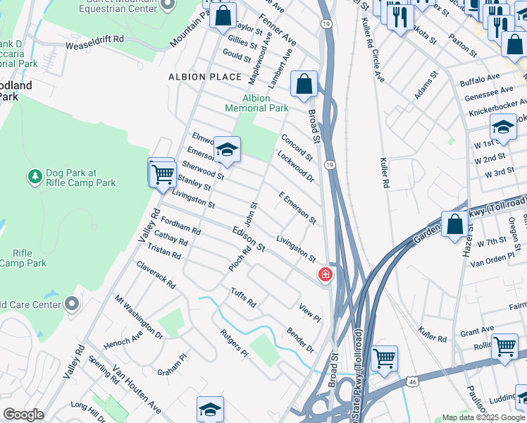 map of restaurants, bars, coffee shops, grocery stores, and more near 34 Stanley Street in Clifton