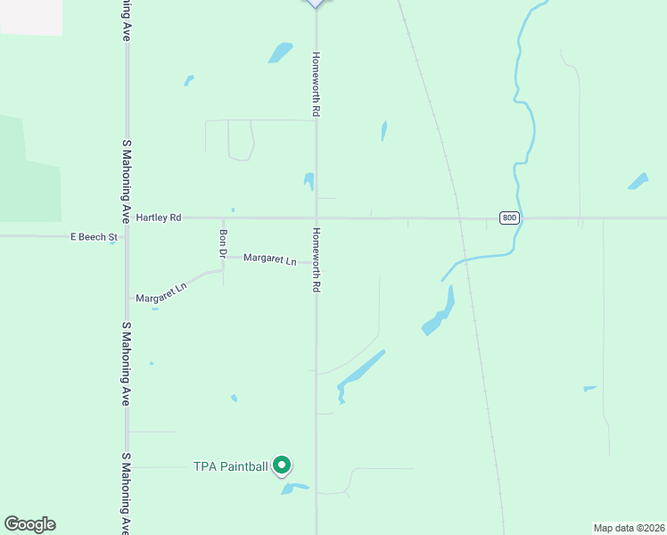 map of restaurants, bars, coffee shops, grocery stores, and more near 1108 Homeworth Road in Alliance