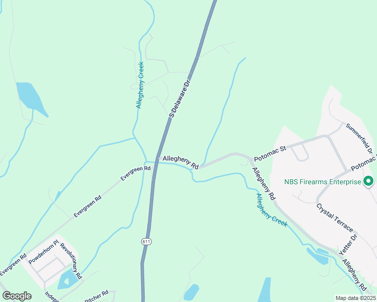 map of restaurants, bars, coffee shops, grocery stores, and more near 6 Allegheny Road in Mount Bethel