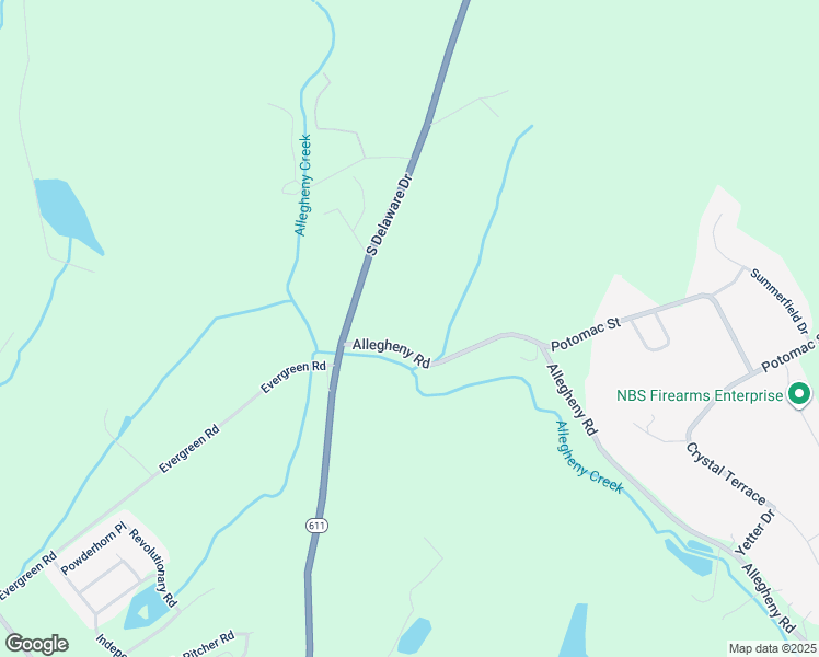 map of restaurants, bars, coffee shops, grocery stores, and more near 6 Allegheny Road in Mount Bethel