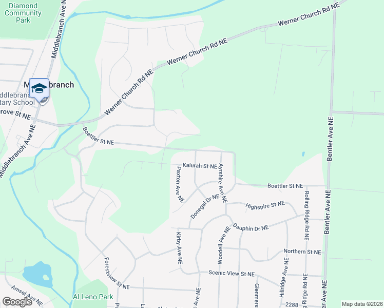 map of restaurants, bars, coffee shops, grocery stores, and more near 7491 Shisler Street Northeast in North Canton
