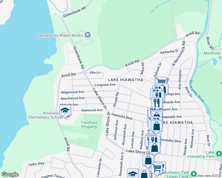 map of restaurants, bars, coffee shops, grocery stores, and more near 37 Ronald Road in Parsippany-Troy Hills