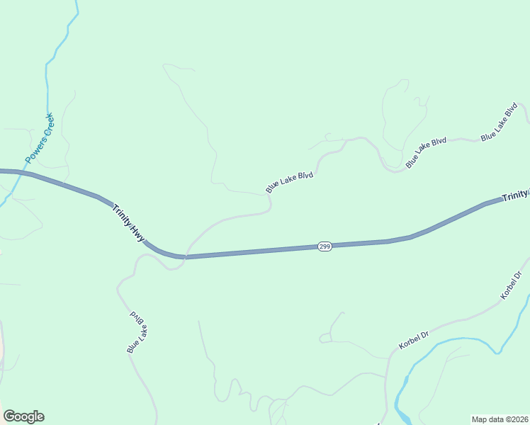 map of restaurants, bars, coffee shops, grocery stores, and more near Blue Lake Boulevard in Humboldt County