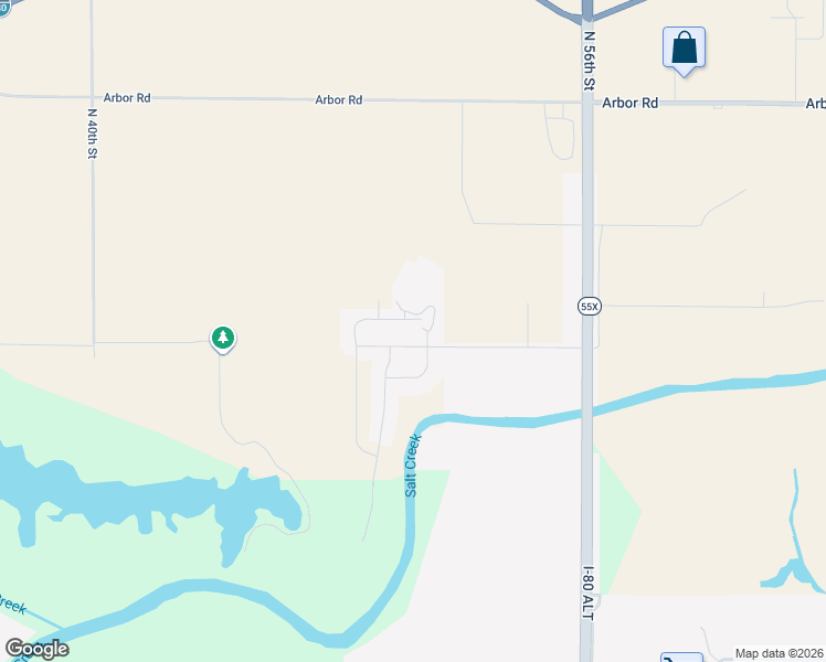 map of restaurants, bars, coffee shops, grocery stores, and more near 5000 Alvo Road in Lincoln