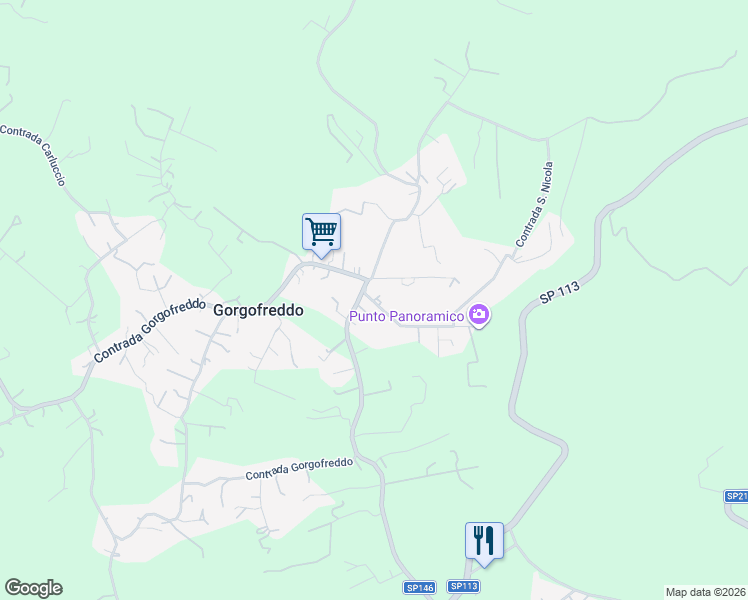 map of restaurants, bars, coffee shops, grocery stores, and more near 54 Contrada San Nicola in Gorgofreddo