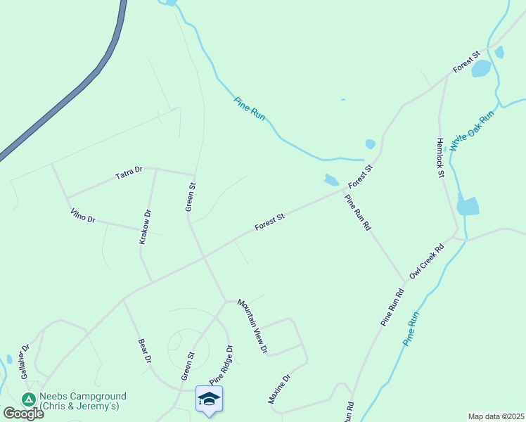 map of restaurants, bars, coffee shops, grocery stores, and more near 1865 Forest Street in Lehighton