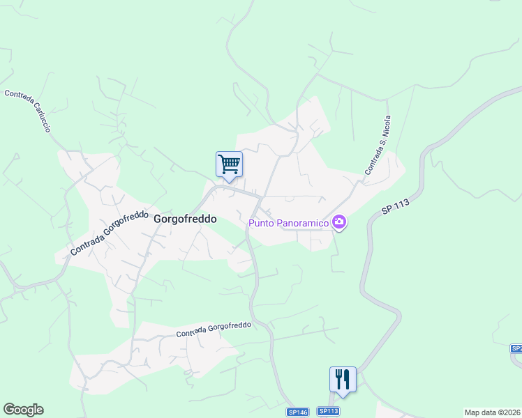 map of restaurants, bars, coffee shops, grocery stores, and more near 54 Contrada San Nicola in Gorgofreddo