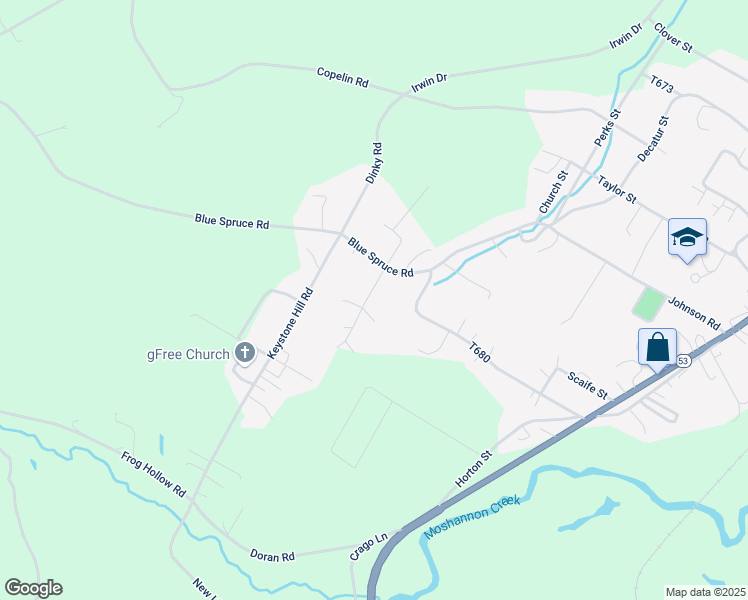 map of restaurants, bars, coffee shops, grocery stores, and more near 75 Wood Street in Philipsburg