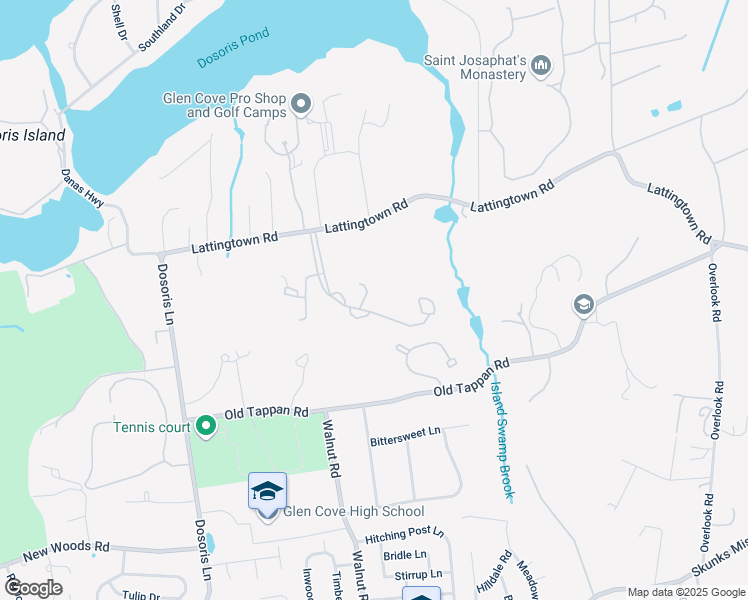 map of restaurants, bars, coffee shops, grocery stores, and more near 855 Lattingtown Road in Glen Cove