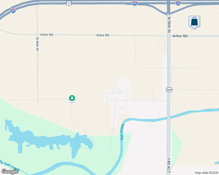 map of restaurants, bars, coffee shops, grocery stores, and more near 5020 Beckys Way in Lincoln