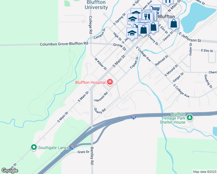 map of restaurants, bars, coffee shops, grocery stores, and more near 139 Garau Street in Bluffton