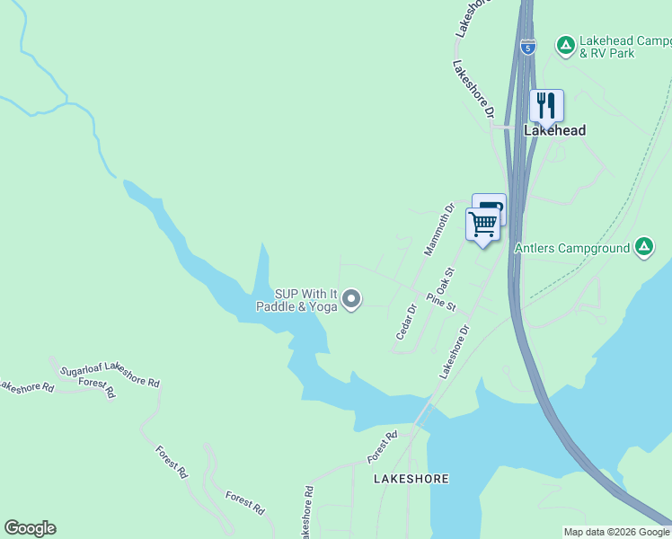 map of restaurants, bars, coffee shops, grocery stores, and more near 20720 Doney St in Lakehead