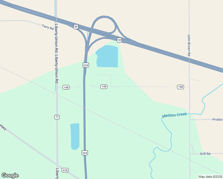 map of restaurants, bars, coffee shops, grocery stores, and more near 10400 McConahay Road in Van Wert