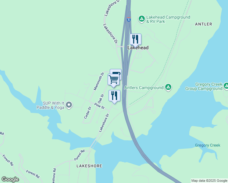 map of restaurants, bars, coffee shops, grocery stores, and more near 20766 Lakeshore Drive in Lakehead-Lakeshore