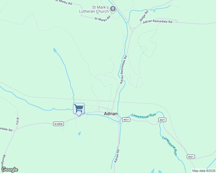 map of restaurants, bars, coffee shops, grocery stores, and more near 1106 Church Drive in Adrian