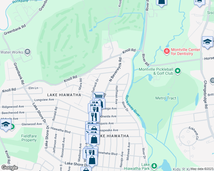 map of restaurants, bars, coffee shops, grocery stores, and more near 187 A Dafrack Drive in Parsippany-Troy Hills