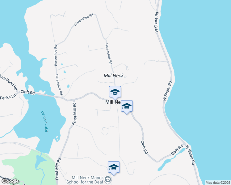 map of restaurants, bars, coffee shops, grocery stores, and more near 157 Horseshoe Rd in Mill Neck