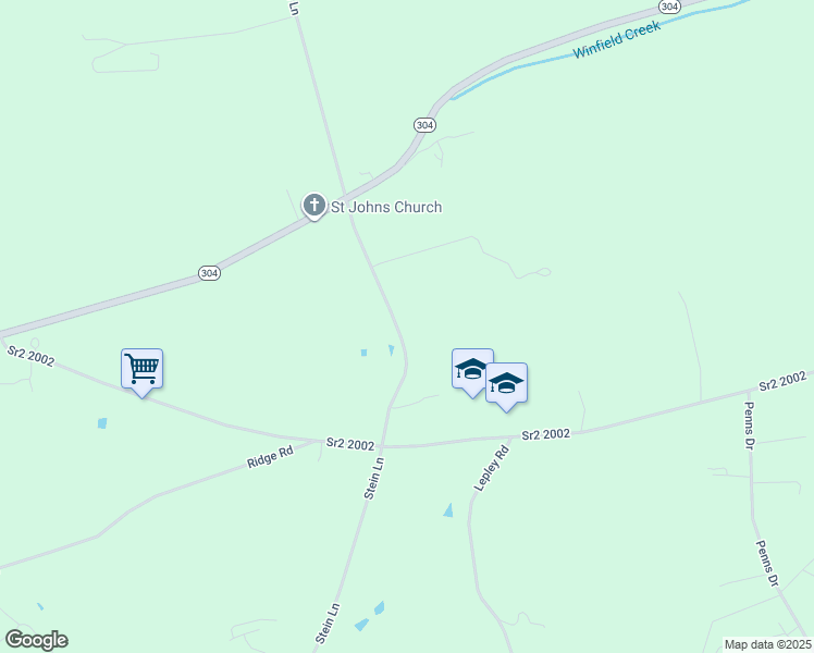 map of restaurants, bars, coffee shops, grocery stores, and more near 5433 Stein Lane in Winfield