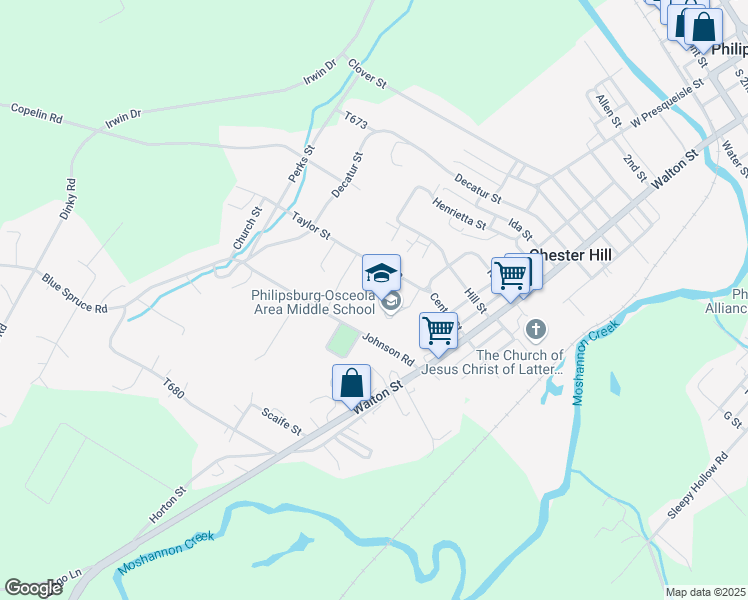 map of restaurants, bars, coffee shops, grocery stores, and more near 200 Short Street in Philipsburg