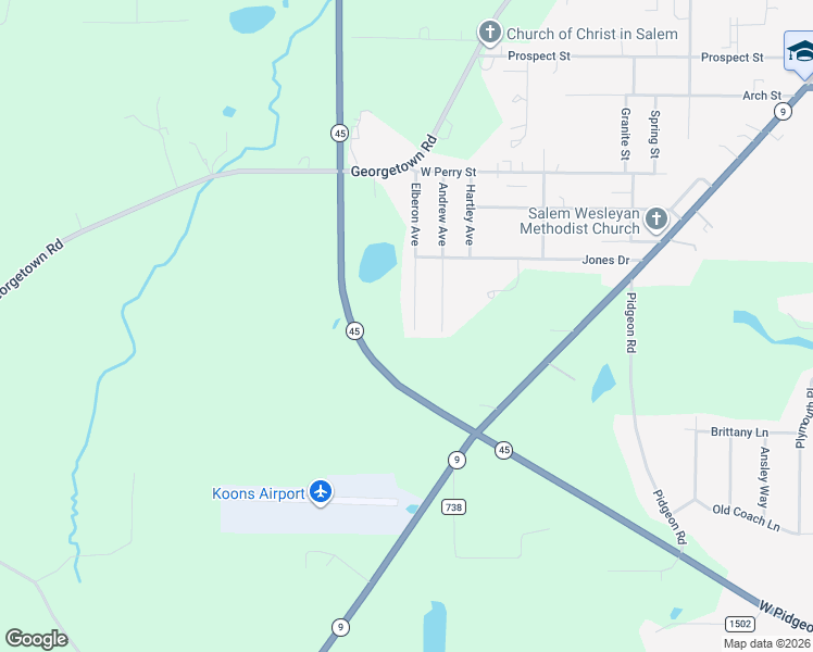 map of restaurants, bars, coffee shops, grocery stores, and more near 1385 Elberon Avenue in Salem