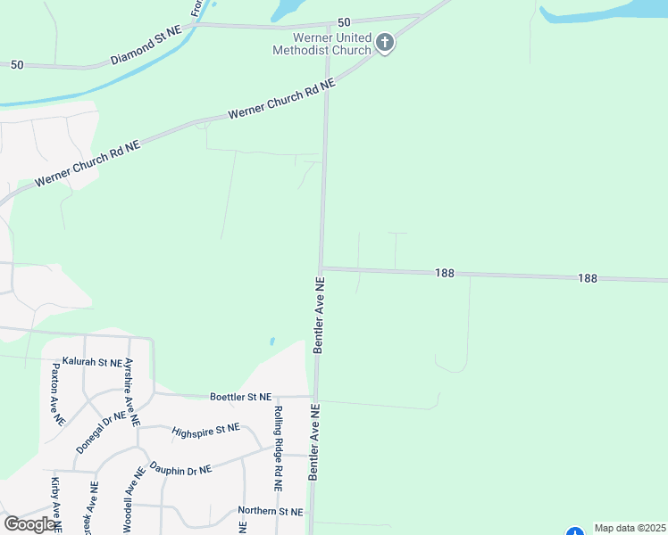 map of restaurants, bars, coffee shops, grocery stores, and more near 5037 Hahn Road Northeast in Canton