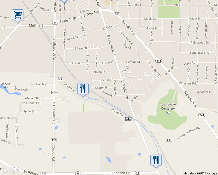 map of restaurants, bars, coffee shops, grocery stores, and more near 641 Cherry St in Salem