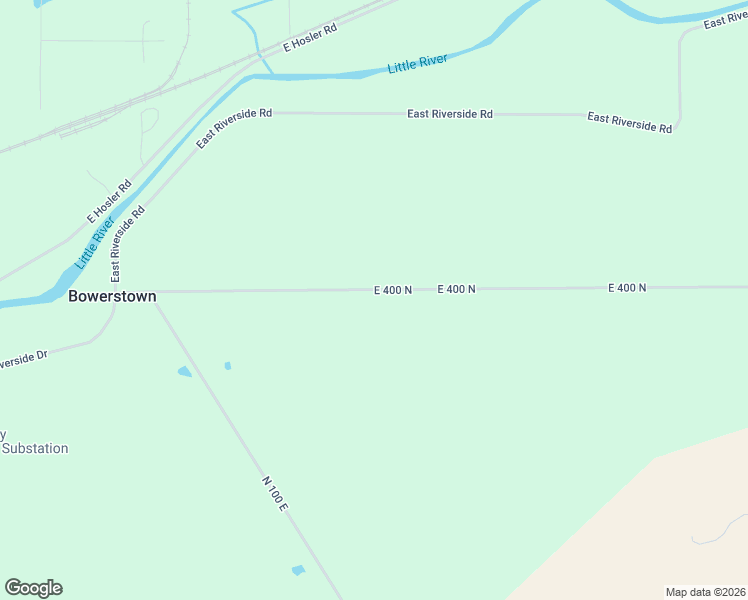 map of restaurants, bars, coffee shops, grocery stores, and more near 1171 East 400 North in Huntington