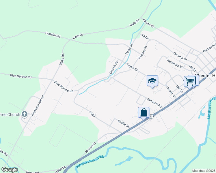map of restaurants, bars, coffee shops, grocery stores, and more near 67 Crain Cabin Lane in Philipsburg