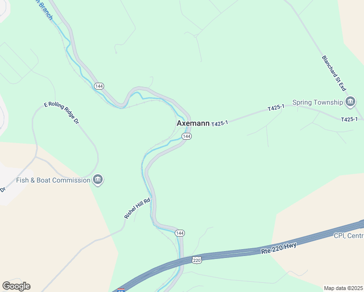 map of restaurants, bars, coffee shops, grocery stores, and more near 1545 Axemann Road in Bellefonte