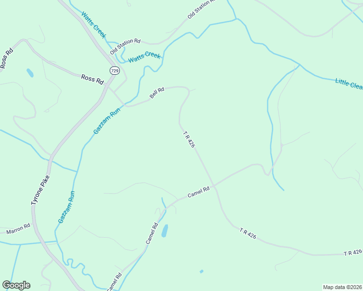 map of restaurants, bars, coffee shops, grocery stores, and more near 635 Camel Road in Curwensville