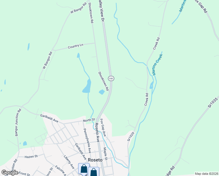 map of restaurants, bars, coffee shops, grocery stores, and more near 1107 Valley View Drive in Bangor