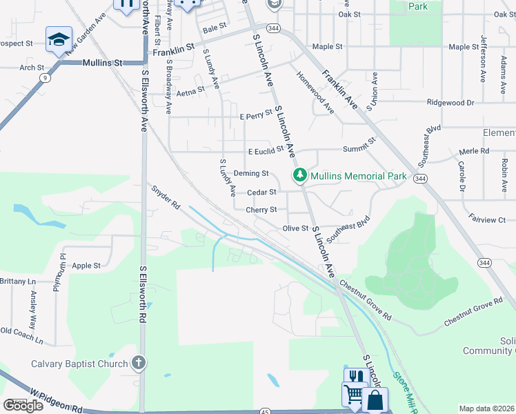 map of restaurants, bars, coffee shops, grocery stores, and more near 608 Cherry Street in Salem