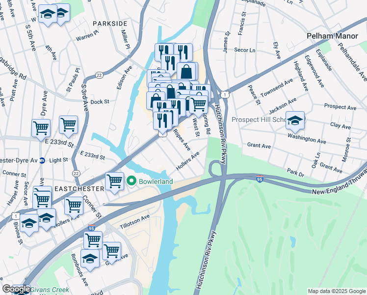 map of restaurants, bars, coffee shops, grocery stores, and more near 3534 Mc Owen Avenue in The Bronx