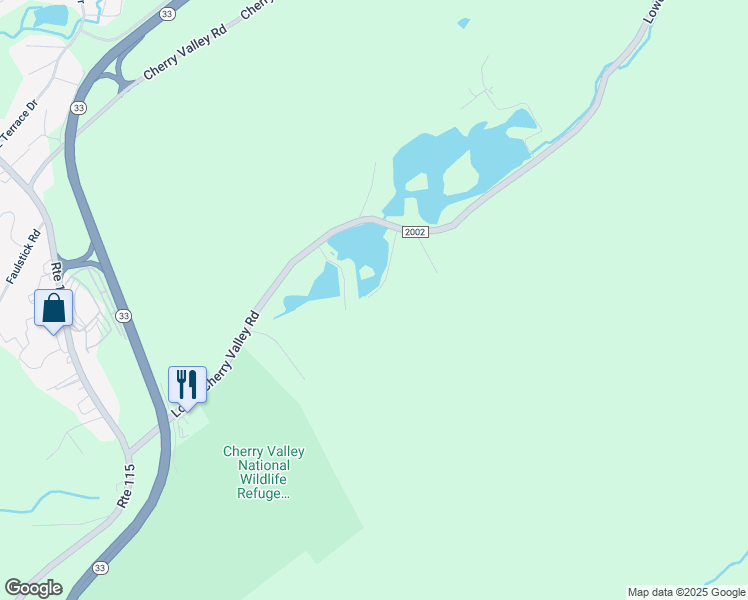 map of restaurants, bars, coffee shops, grocery stores, and more near 369 Rustic Lane in Saylorsburg