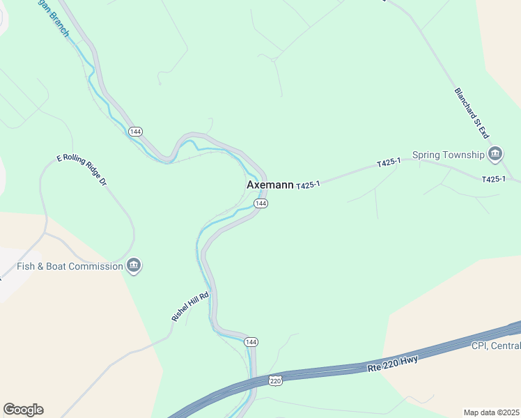 map of restaurants, bars, coffee shops, grocery stores, and more near 1545 Axemann Road in Bellefonte