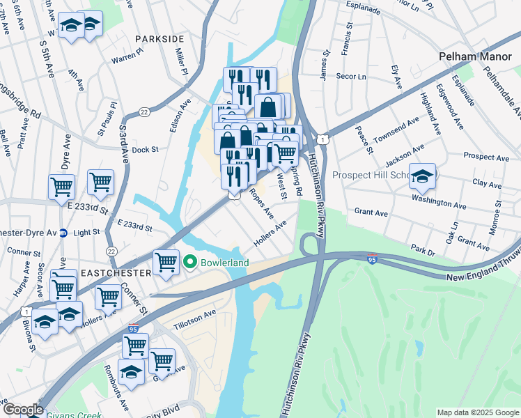 map of restaurants, bars, coffee shops, grocery stores, and more near 3534 Mc Owen Avenue in Bronx